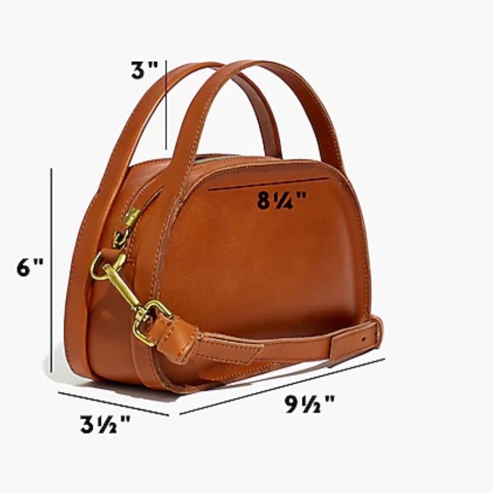 Madewell Leather Sydney Zip-Top Crossbody Bag - Picture 3 of 5